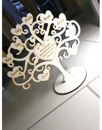 Albero della vita personalizzato cm 20  in legno naturale