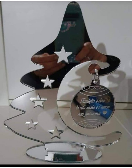Albero di natale plexiglass personalizzato misura 20x20cm