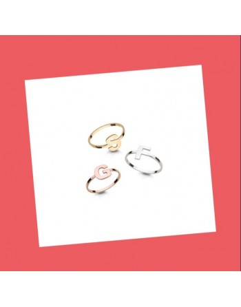 Anello con lettera in argento 925 regolabile