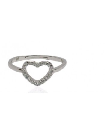 Anello cuore con swarowsky regolabile