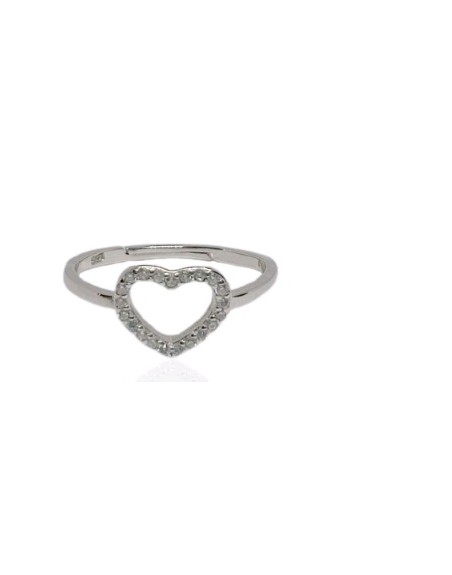 Anello cuore con swarowsky regolabile