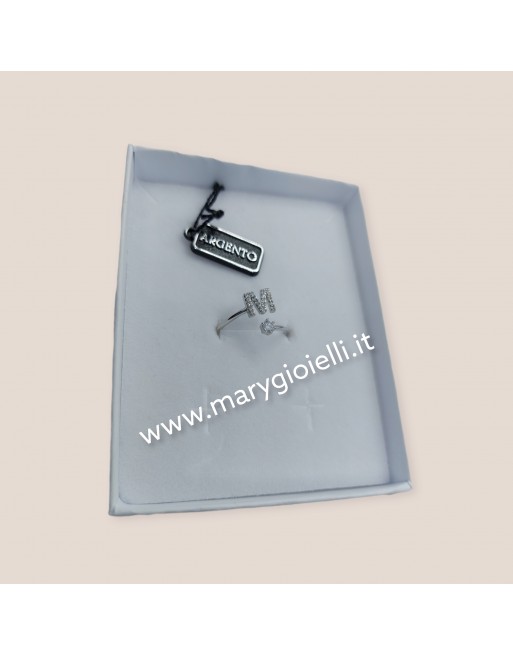 Anello lettera argento925 regolabile