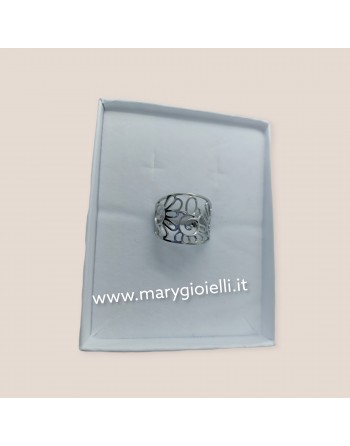 Anello regolabile fascia decorata