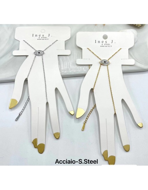 Baciamano con occhio e strass