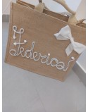 Borsa juta misura 45x34x21con nome