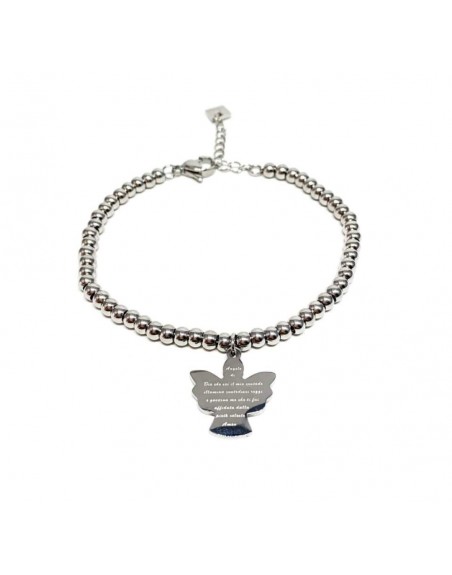 Bracciale acciaio angelo