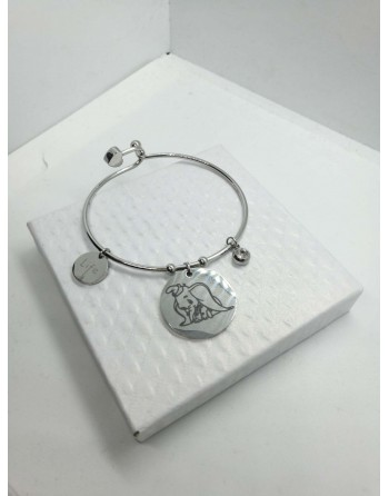 Bracciale acciaio con ciondolo disney dumbo