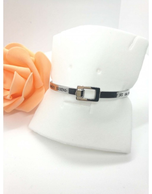 Bracciale acciaio con frase