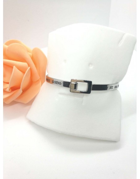 Bracciale acciaio con frase