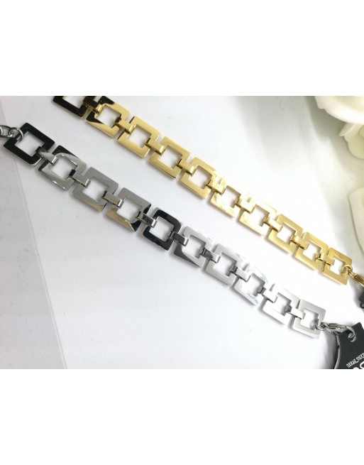 Bracciale catena quadrata in acciaio inossidabile
