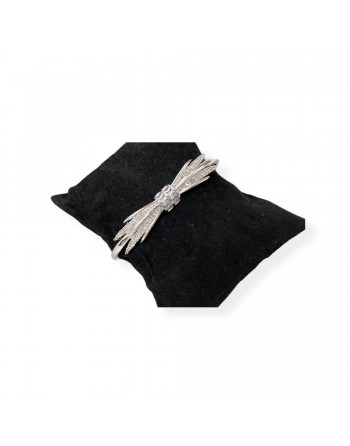 Bracciale colore argento con fiocco