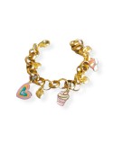 Bracciale con ciondoli colorati interamente creato a mano