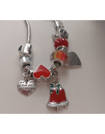 Bracciale con ciondoli natalizi