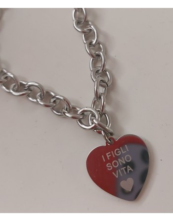 Bracciale con frase : I FIGLI SONO VITA
