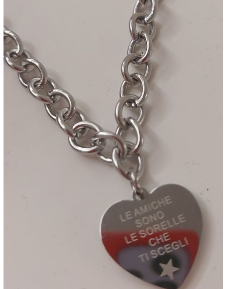 Bracciale con frase:LE AMICHE SONO LE SORELLE CHE SCEGLI