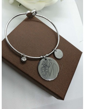 Bracciale con incisione disney bùla bella e la bestia 