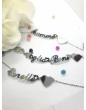 Bracciale con varie scritte : mamma, tvb, sorelle
