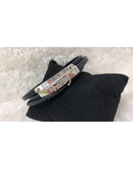 Bracciale cuoio con ancora