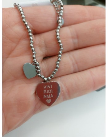 Bracciale frase ;vivi ridi ama