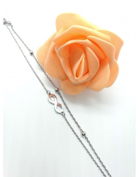 Bracciale infinito doppia catena