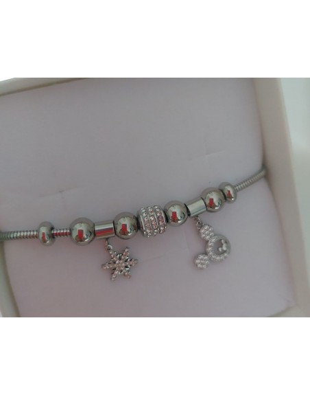 Bracciale modello pandora con charms disney