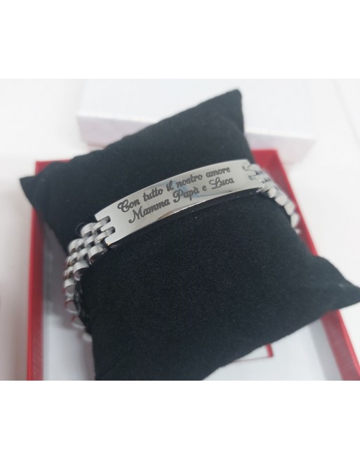 Bracciale modello rolex  con incisione personalizzata