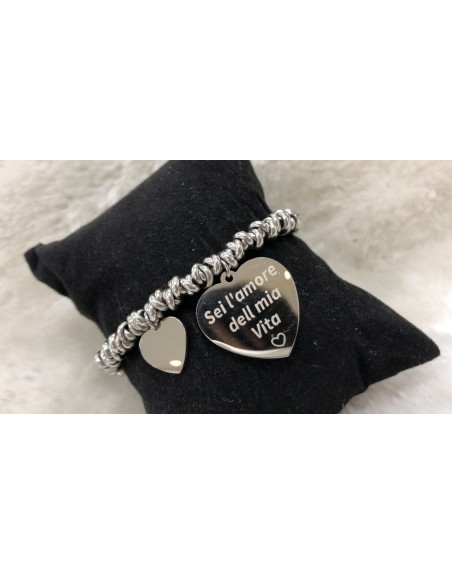 Bracciale nodini con frase
