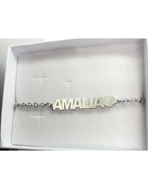 Bracciale nome in argento 925