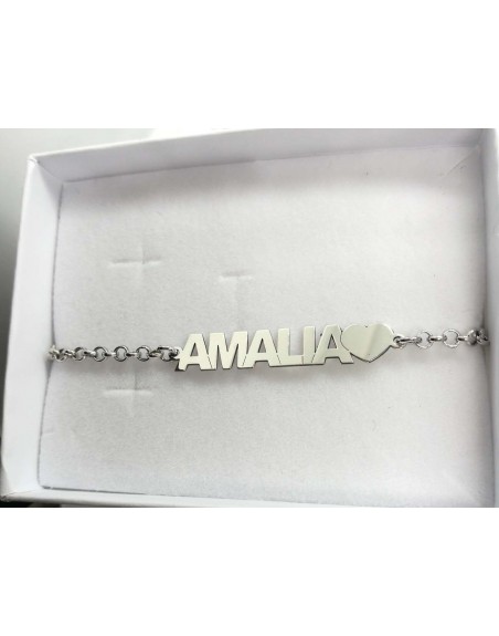 Bracciale nome in argento 925