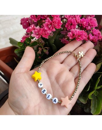 Bracciale realizzato a mano con nome