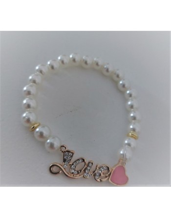 Bracciale realizzato a mano con scritta love