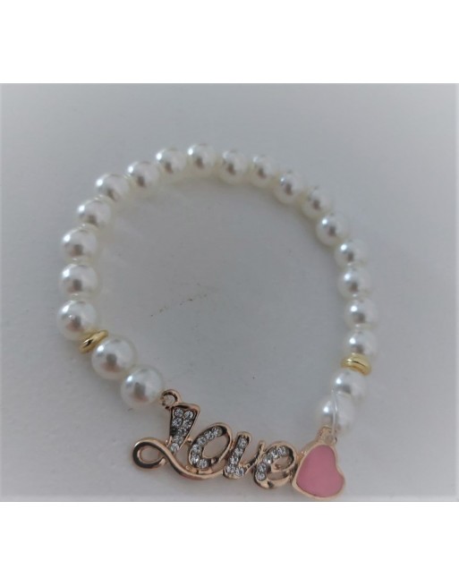 Bracciale realizzato a mano con scritta love