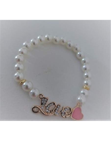 Bracciale realizzato a mano con scritta love