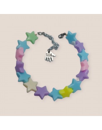Bracciale realizzato a mano con stelle msura regolabile
