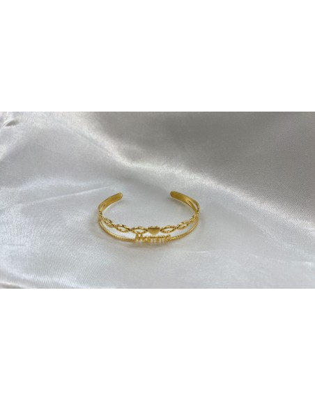 Bracciale regolabile con scritta mamma