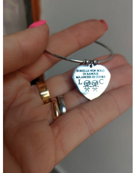 Bracciale rigido con incisione personalizzata