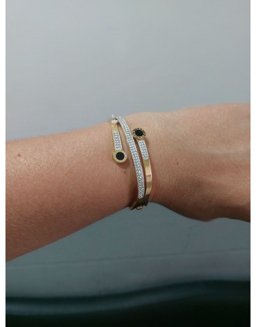Bracciale rigido misura 19 cm acciao inossdabile
