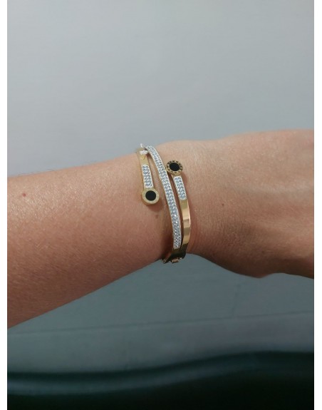Bracciale rigido misura 19 cm acciao inossdabile