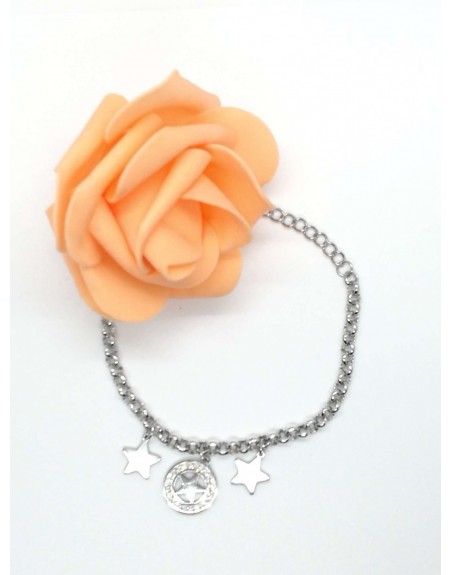 Bracciale stella acciaio