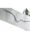 Bracciale uomo  con perline quadrate  colorato misura 19/20 cm