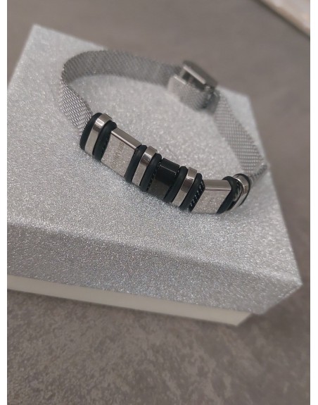 Bracciale uomo acciaio inossidabile con scritta papa\' sei unico