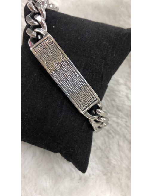 Bracciale uomo con piastra