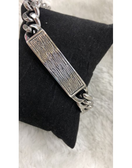 Bracciale uomo con piastra