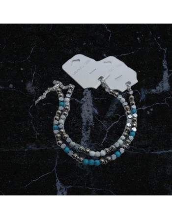 Bracciale uomo in acciaio con pietre