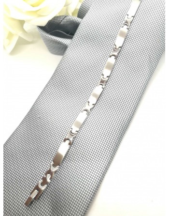 Bracciale uomo tutto acciaio inossidabile misura 20 cm