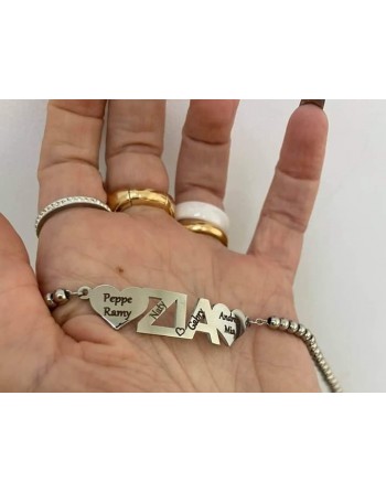 Bracciale zia con incisione nomi