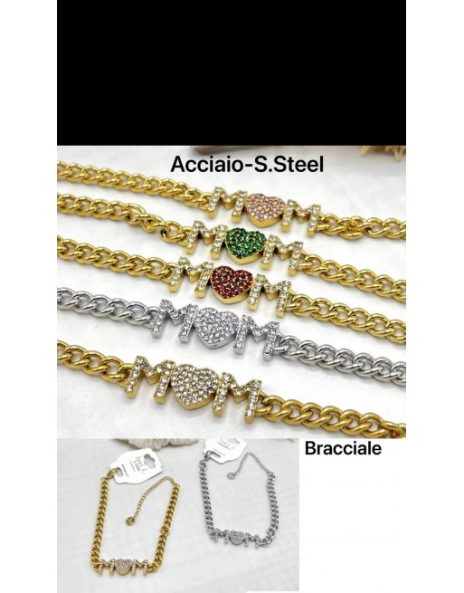 Bracciali con scritta mom