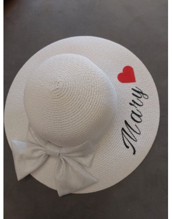 Cappello paglia con nome