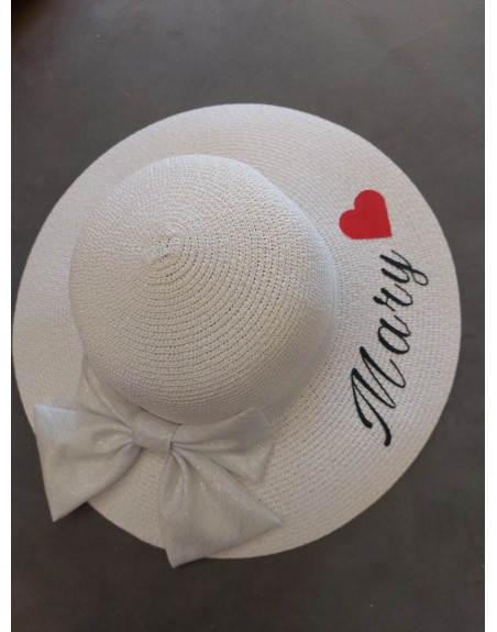 Cappello paglia con nome