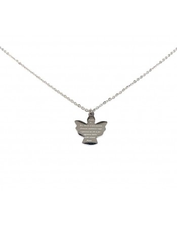 collana acciaio con pendente angelo